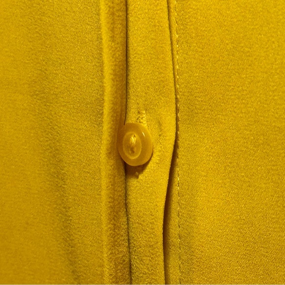 Dorothy Perkins Yellow Roll-Sleeve Blouse - Business Casual / Workwear - US 10 - Picture 7 of 9